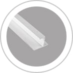 Drywall return profile accessory for a clean interior window finish.