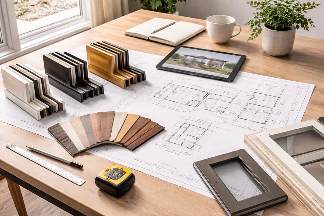 Window and door project samples with drawings prepared for a quote discussion
