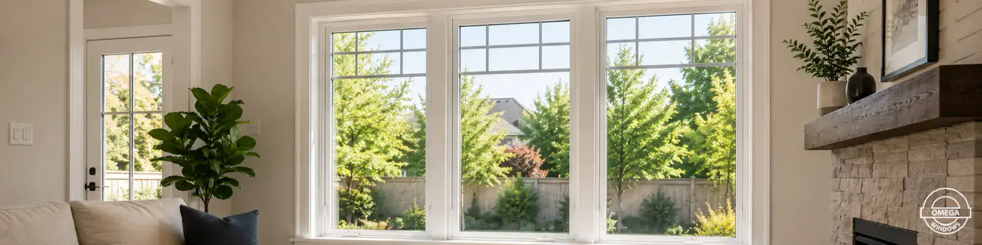 Home exterior with custom window trim, colonial grilles and decorative shutters.