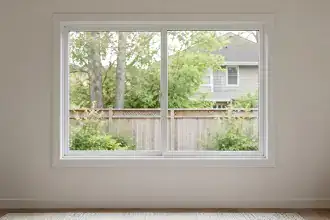 Double slider window with two horizontal sashes for flexible ventilation.