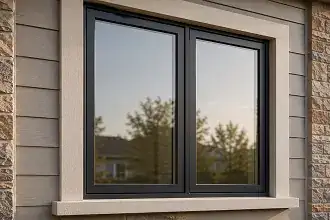 Energy Plus vinyl windows representing upgraded glass and sealing components for home comfort.