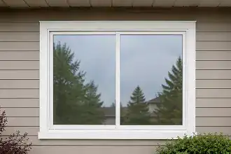 Single slider window with one horizontal operating sash and one fixed section.